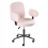 Beliani Desk Chair MORAGA Boucle Pastel Pink 4