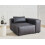 Beliani Corner Seat BRANDE Symmetrical Black Fabric 2