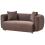 Beliani Sofa 2 Seater LILLEROD Fabric Dark Brown 4