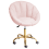 Beliani Desk Chair ANNABELLE Boucle Pastel Pink 4
