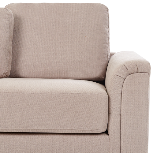 Beliani Corner Sofa KOHLO Fabric Taupe Right Hand 1