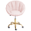 Beliani Desk Chair ANNABELLE Boucle Pastel Pink 5