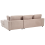 Beliani Corner Sofa 4 Seater KOHLO Fabric Taupe Left Hand 5