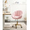 Beliani Desk Chair ANNABELLE Boucle Pastel Pink 2