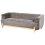 Beliani Sofa 3 Seater ALNOR Chenille Brown 4