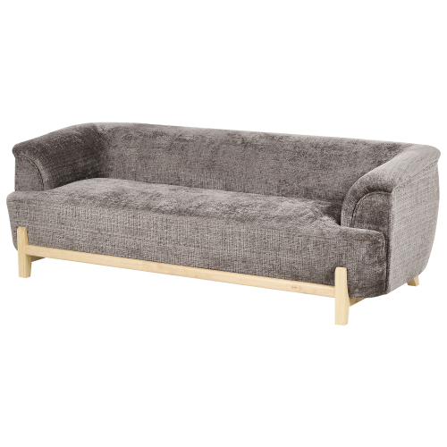 Beliani Sofa 3 Seater ALNOR Chenille Brown 1
