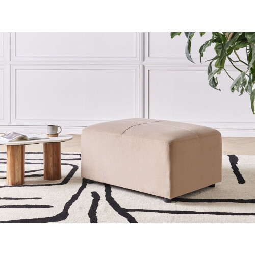 Beliani Ottoman KOHLO Fabric Taupe 1