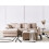 Beliani Corner Sofa KOHLO with Ottoman Fabric Taupe Right Hand 3