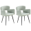 Beliani Set of 2 Dining Chairs SANILAC Boucle Light Green 4