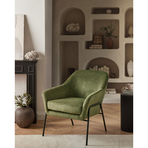 Beliani Armchair VEDDIGE Fabric Green 1