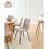 Beliani Set of 4 Dining Chairs TUSCOLA Fabric Beige 2