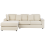 Beliani Corner Sofa KOHLO with Ottoman Fabric Light Beige Right Hand 3