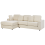 Beliani Corner Sofa KOHLO with Ottoman Fabric Light Beige Right Hand 4