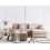 Beliani Corner Sofa KOHLO with Ottoman Fabric Taupe Left Hand 3