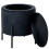 Beliani Storage Pouffe WENONA Velvet Black 4