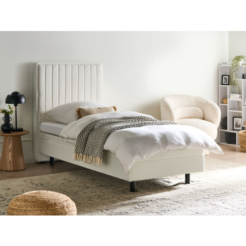 Beliani Adjustable Bed Boucle CASTELLAN 90 x 200 cm (EU Single) Off-White 1