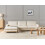 Beliani Corner Sofa 4 Seater SIGGARD Boucle White Right Hand 2