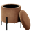 Beliani Storage Pouffe WENONA Velvet Dark Brown 4