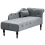 Beliani Right-Hand Chaise Longue IVRY Velvet Grey 4