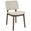 Beliani Set of 2 Dining Chairs BLANE Boucle Dark Brown/Beige 2