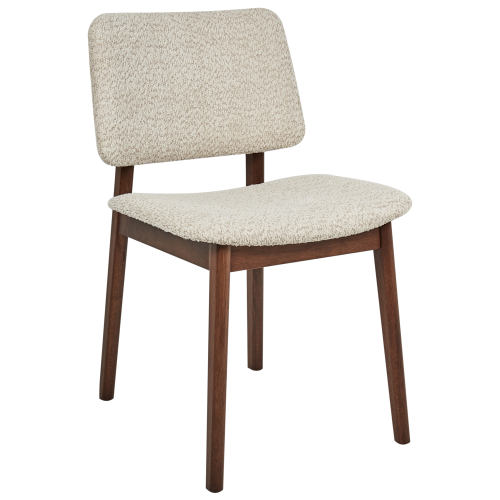 Beliani Set of 2 Dining Chairs BLANE Boucle Dark Brown/Beige 1