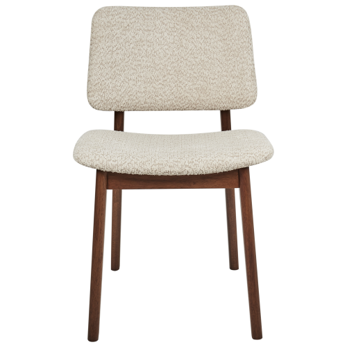 Beliani Set of 2 Dining Chairs BLANE Boucle Dark Brown/Beige 2