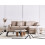 Beliani Corner Sofa 4 Seater KOHLO Fabric Taupe Left Hand 2