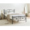 Beliani Bed Metal RODEZ 120 x 200 cm (EU Small Double) Black 2