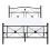Beliani Bed Metal RODEZ 120 x 200 cm (EU Small Double) Black 5