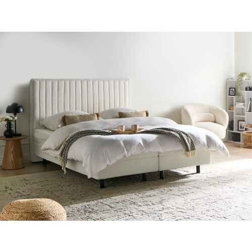 Beliani Adjustable Bed Boucle CASTELLAN 160 x 200 cm (EU King Size) Off-White 1