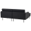 Beliani Corner Sofa 2 Seater BREDA Fabric Black Right Hand 5