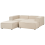 Beliani Modular Corner Sofa 2 Seater ARDAL with Ottoman Fabric Beige Left Hand 4