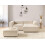 Beliani Modular Corner Sofa 2 Seater ARDAL with Ottoman Fabric Beige Left Hand 2