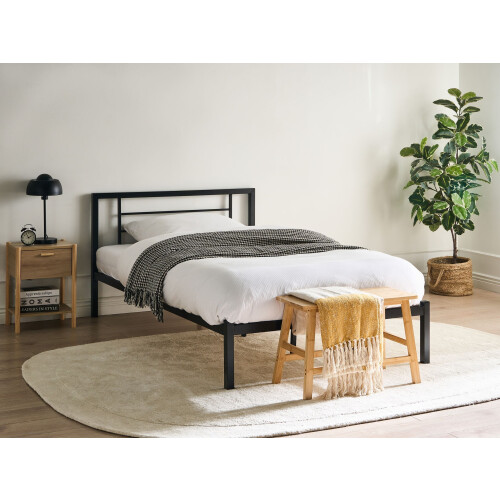 Beliani Bed Metal CUSSET 120 x 200 cm (EU Small Double) Black 1