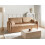 Beliani Sofa Bed 3 Seater EGGE Velvet Light Brown 2
