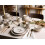 Beliani Set of 16 Dinnerware CINNAMON Stoneware Off-White 2