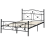 Beliani Bed Metal RODEZ 120 x 200 cm (EU Small Double) Black 4
