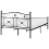 Beliani Bed Metal RODEZ 120 x 200 cm (EU Small Double) Black 6