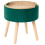 Beliani Storage Stool NEELY Velvet Emerald Green 6