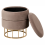 Beliani Storage Pouffe ELGIN Velvet Taupe 4