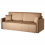 Beliani Sofa Bed 3 Seater EGGE Velvet Light Brown 4
