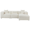 Beliani Corner Sofa 3 Seater DOLVA Boucle Off-White Left Hand 4