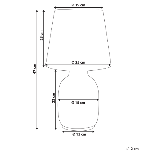 Beliani Table Lamp BARTANG Ceramic White 2