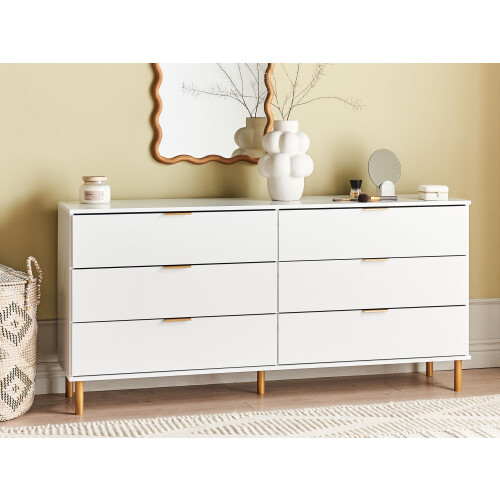 Beliani 6 Drawer Chest WALPOLE White 1