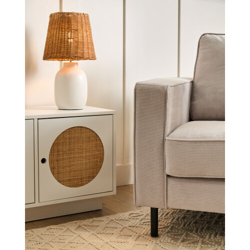 Beliani Table Lamp BARTANG Ceramic White 1