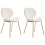 Beliani Set of 2 Dining Chairs LUANA Boucle White 4