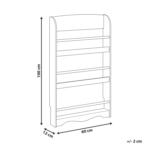 Beliani Wall Bookshelf LILOET 100 cm White 2