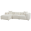 Beliani Corner Sofa 3 Seater DOLVA Boucle Off-White Left Hand 5