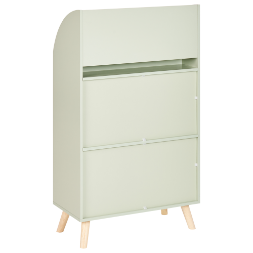 Beliani 3 Tier Bookcase LILOET 102 cm Light Green 2