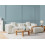 Beliani Corner Sofa 3 Seater DOLVA Boucle Off-White Left Hand 2